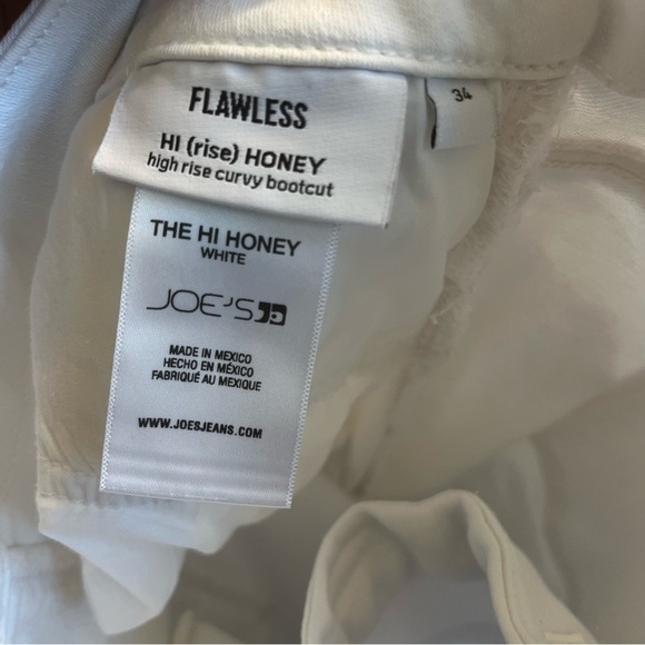 Joe's Hi Honey High Rise Curvy Bootcut Jeans in White Size 34 - Picture 7 of 8